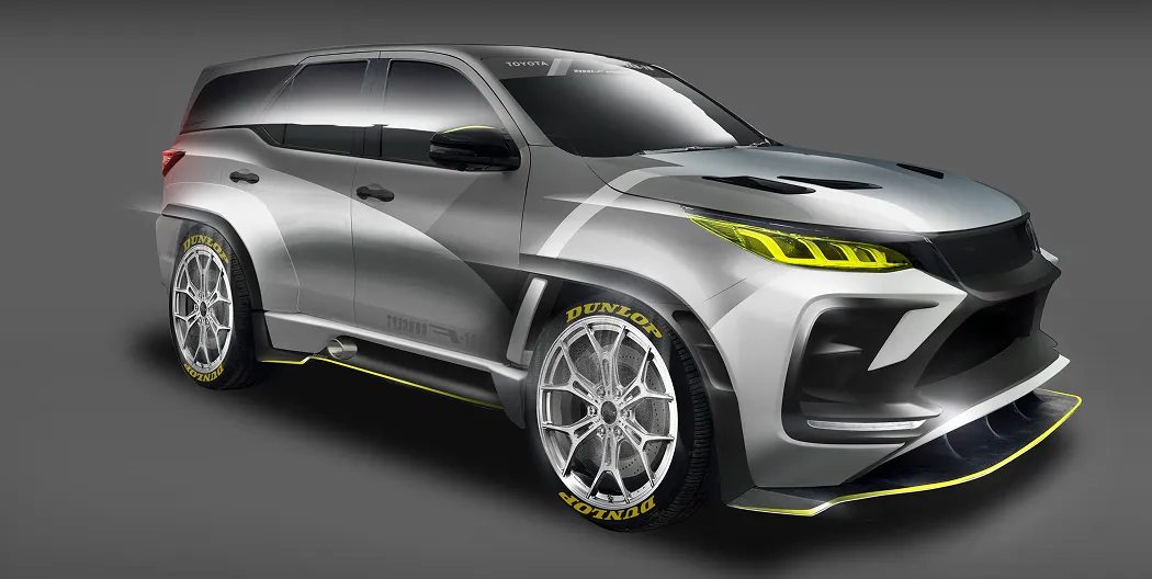 Concept car showcasing future automotive design possibilities